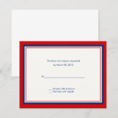 Cartes de réponse d'invitation de mariage de baseb (Devant / Derrière)