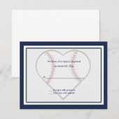 Cartes de réponse d'invitation de mariage de baseb (Devant / Derrière)