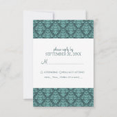 Cartes de réponse d'invitation de Quinceanera (Dos)