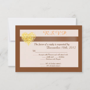 Cartes de réponse du Mariage Automne 3.5x5 R.S.V.P