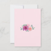 Cartes de réponse du Mariage aux fleurs d'aquarell (Dos)