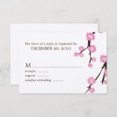 Cartes de réponse du Mariage Cherry Blossoms (Devant / Derrière)
