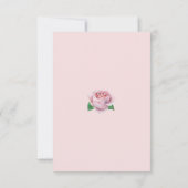 Cartes de réponse du Mariage de bouquet rose (Dos)