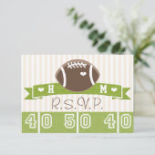 CARTES DE RÉPONSE DU MARIAGE DE FOOTBALL MONOGRAMM (Debout devant)