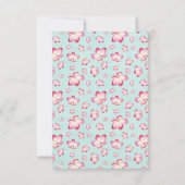 Cartes de réponse du Mariage de la Plumeria tropic (Dos)