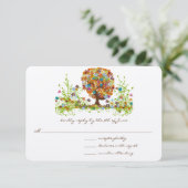 Cartes de réponse du Mariage de l'arbre des fleurs (Debout devant)