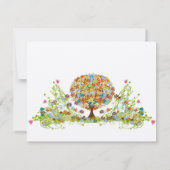 Cartes de réponse du Mariage de l'arbre des fleurs (Dos)