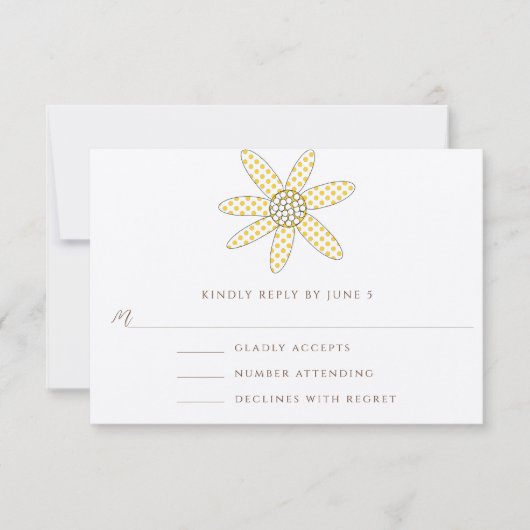 Cartes de réponse du Mariage de l'arbre des fleurs (Devant)