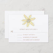 Cartes de réponse du Mariage de l'arbre des fleurs (Devant / Derrière)