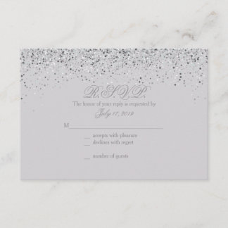 Cartes de réponse du Mariage de Parties scintillan