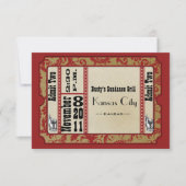 Cartes de réponse du Mariage de présentation rouge (Devant)