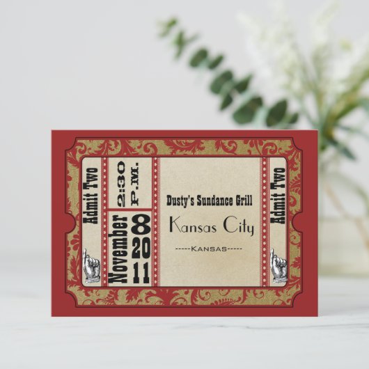 Cartes de réponse du Mariage de présentation rouge (Debout devant)