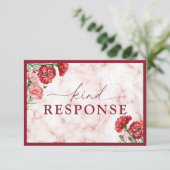 Cartes de réponse du Mariage de script en marbre r (Debout devant)