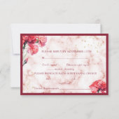 Cartes de réponse du Mariage de script en marbre r (Dos)