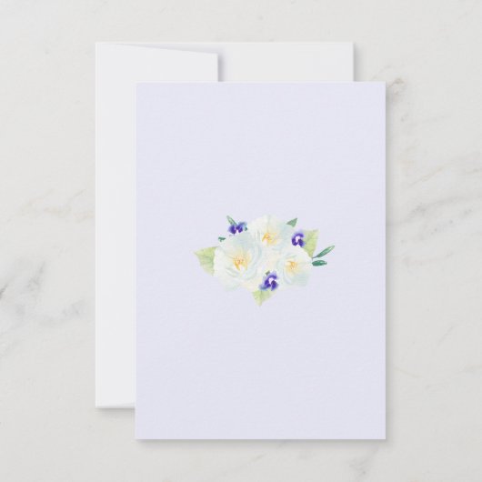 Cartes de réponse du Mariage des Roses et Violette (Dos)