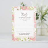 Cartes de réponse du Mariage floral Ranunculus & L (Debout devant)