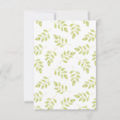 Cartes de réponse du Mariage floral Ranunculus & L (Dos)