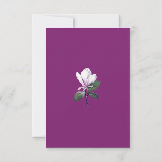 Cartes de réponse du Mariage Magnolia (Dos)