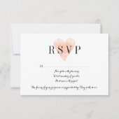 Cartes de réponse du mariage RSVP (Devant)
