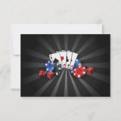 Cartes de réponse du Mariage RSVP Las Vegas Casino (Dos)