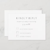 Cartes de réponse du Mariage RSVP simples et moder (Devant / Derrière)