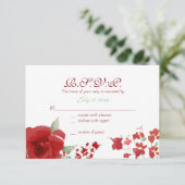 Cartes de réponse du Rose radiant à l'aquarelle ro (Debout devant)