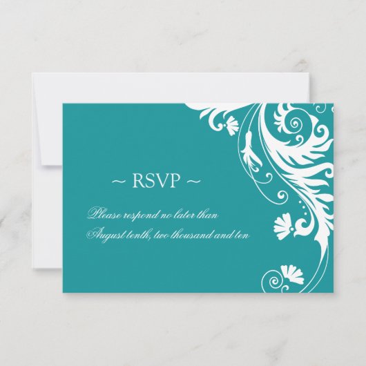 Cartes de réponse Elegant Mariage essence (Devant)
