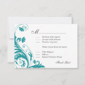 Cartes de réponse Elegant Mariage essence (Dos)