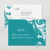 Cartes de réponse Elegant Mariage essence (Devant / Derrière)