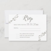 Cartes de réponse élégantes pour mariage avec cour (Dos)