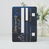 Cartes de réponse élégantes pour soirée avec site  (Debout devant)