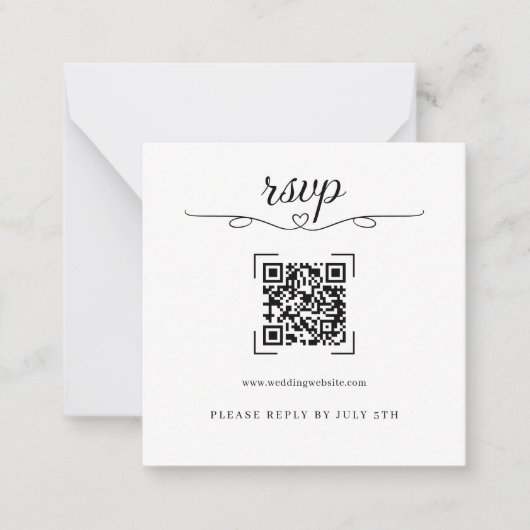 Cartes de réponse en ligne avec QR Code pour maria (Devant)