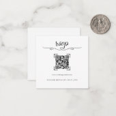 Cartes de réponse en ligne avec QR Code pour maria (Devant/Arrière en situation)