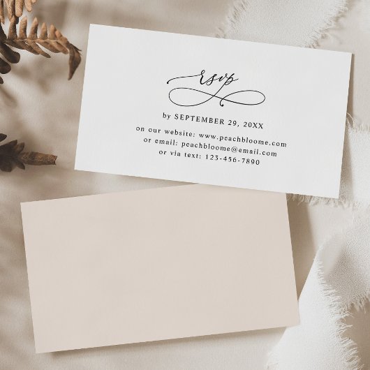 Cartes de réponse en ligne pour mariage minimalist