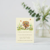 Cartes de réponse et de site Web Flower Love Tree (Debout devant)