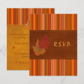 Cartes de réponse Feuilles d'automne et Étoiles (Devant / Derrière)