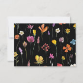 Cartes de réponse fleur sauvage Floral Dark Meadow (Dos)
