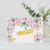 Cartes de réponse Fleurs de Pivoine Rose pour Mari (Debout devant)