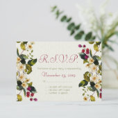 Cartes de réponse Fleurs et Berries (Debout devant)