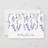 Cartes de réponse florale Lavender (Dos)