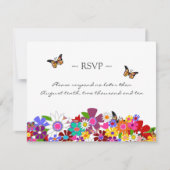 Cartes de réponse florale Whimsical (Devant)