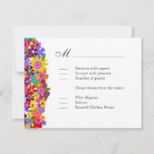 Cartes de réponse florale Whimsical (Dos)