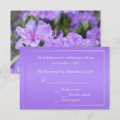 Cartes de réponse florales d'azalée violette (Devant / Derrière)