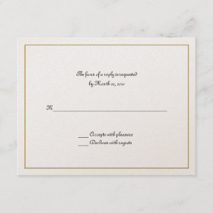 Cartes de réponse Gold Frame