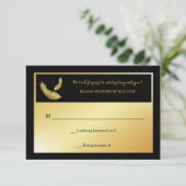 Cartes de réponse Golden Feathers (Debout devant)