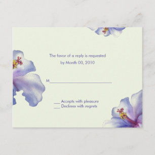 Cartes de réponse Hibiscus aquarelle