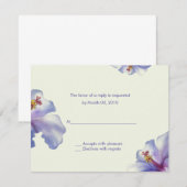 Cartes de réponse Hibiscus aquarelle (Devant / Derrière)