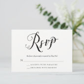 Cartes de réponse M. & Mme Black & White Wedding R (Debout devant)