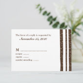 Cartes de réponse Mariage Birch Trees (Debout devant)