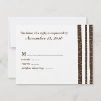 Cartes de réponse Mariage Birch Trees